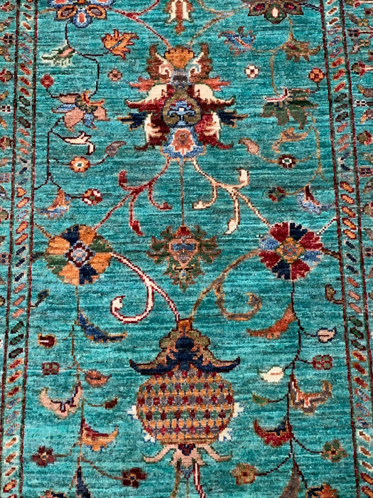 Hand-Knotted Sultanabad Vegetable-Dyed Wool Rug, 2' 9"x 8' 8"  (K)