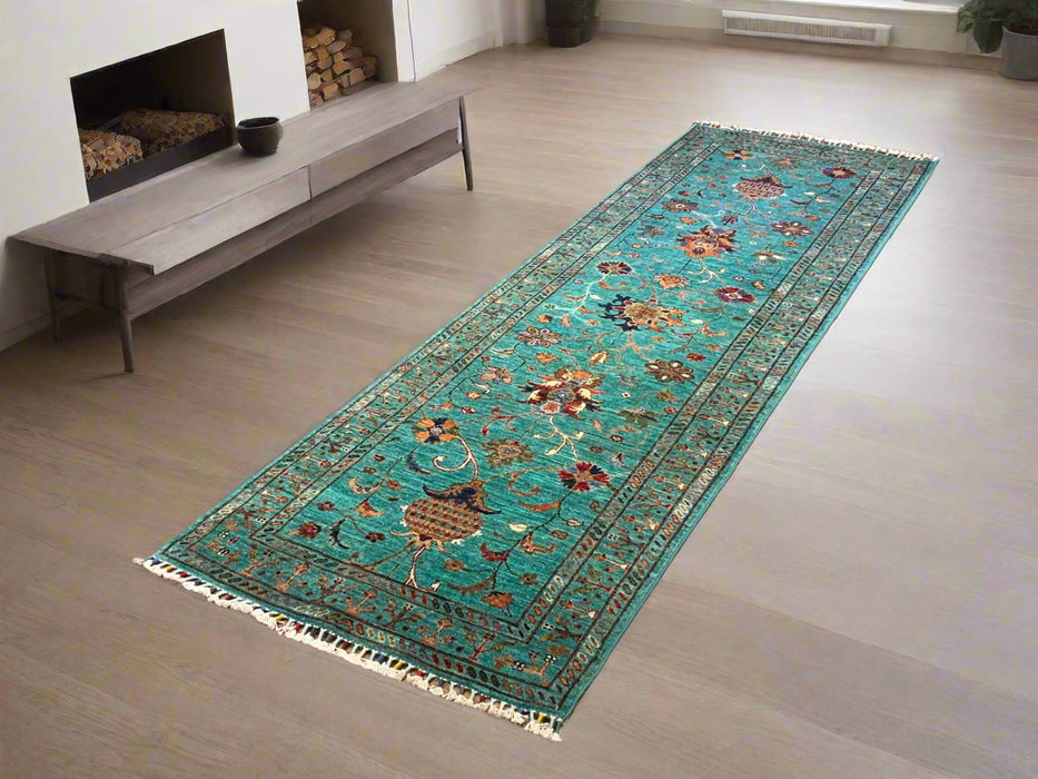 Hand-Knotted Sultanabad Vegetable-Dyed Wool Rug, 2' 9"x 8' 8"  (K)
