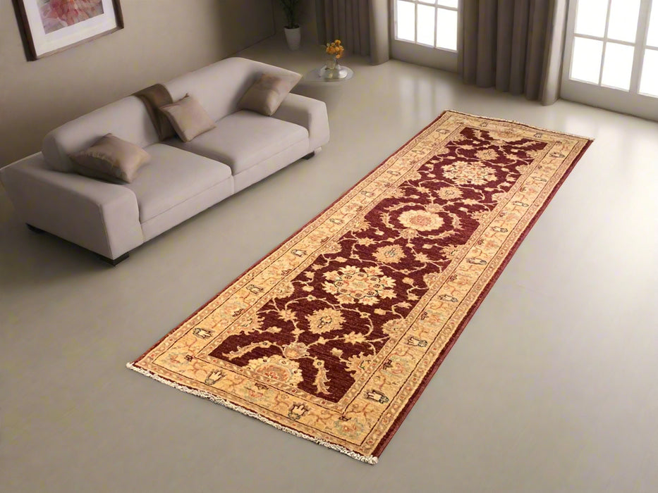 Hand-Knotted Sultanabad Vegetable-Dyed Wool Rug, 2' 5" x 8" (K)