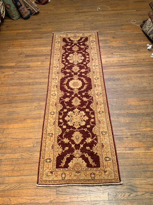 Hand-Knotted Sultanabad Vegetable-Dyed Wool Rug, 2' 5" x 8" (K)