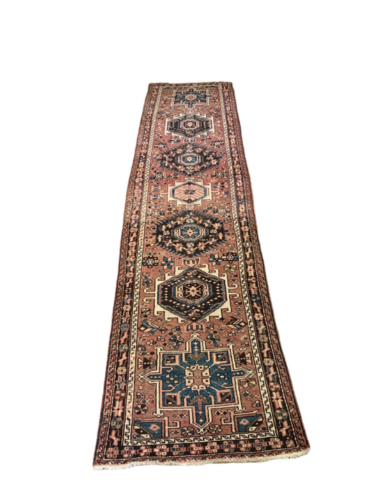 Timeless Beauty, Woven by Hand. Antique Persian Heriz Rug, size 2' 9" x 10' 11"