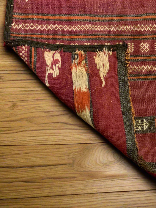 Afghan Kilim Handwoven flatweave Rug – size 1' 11" x 8' 10"