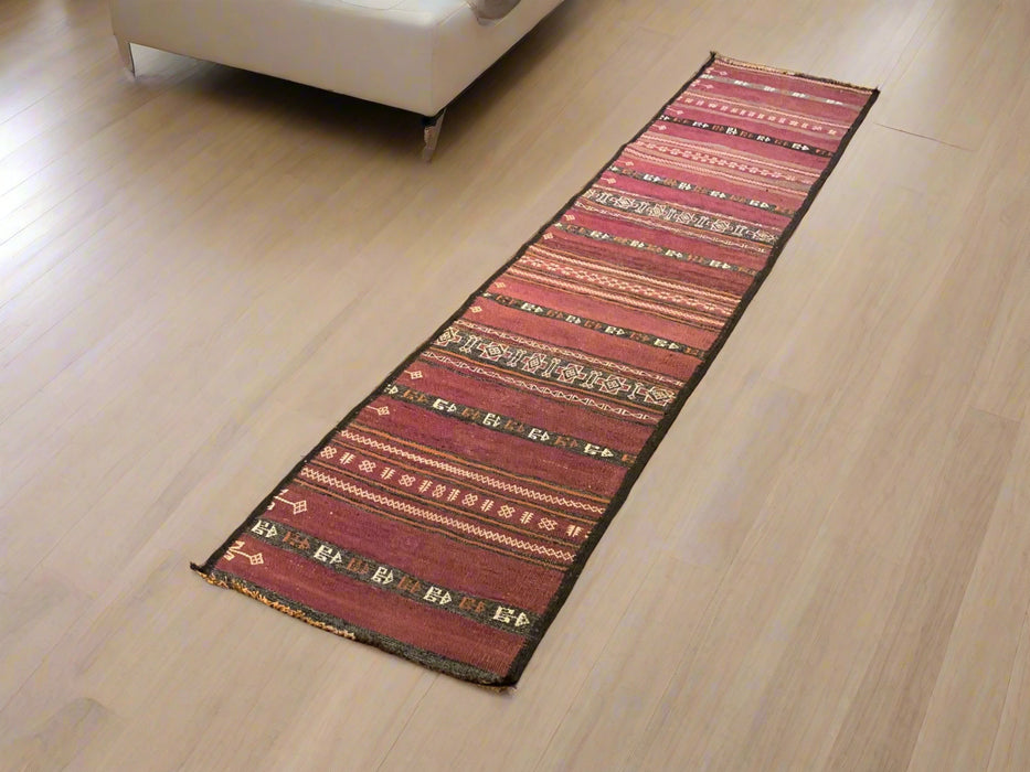 Afghan Kilim Handwoven flatweave Rug – size 1' 11" x 8' 10"