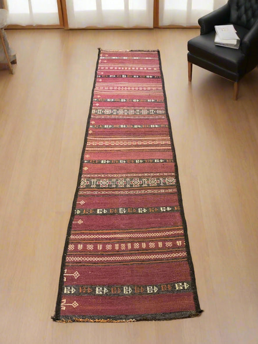 Afghan Kilim Handwoven flatweave Rug – size 1' 11" x 8' 10"