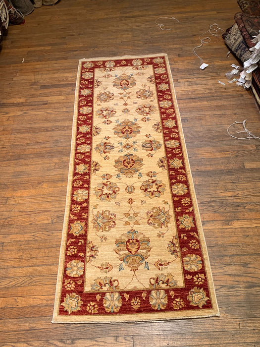 Hand-Knotted Sultanabad Vegetable-Dyed Wool Rug, 2' 11" x 8' 1" (K)