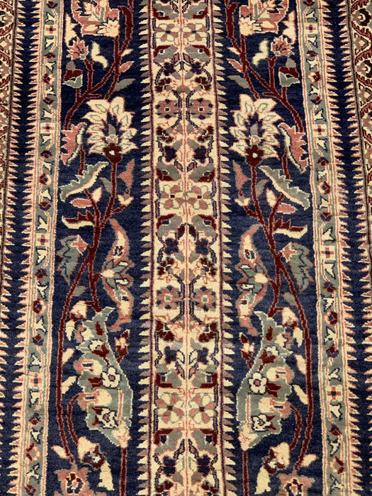 Hand-Knotted Pakistani Wool Rug, Tribal/Floral Design, 2' 5" x 5' 8" (N) Double