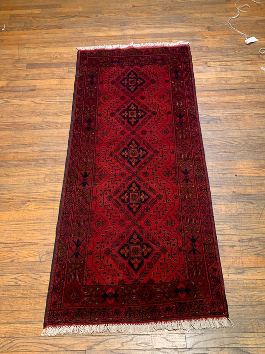 Terkaman Tribal Afghan Oriental Rug, size 2' 8" x 6' 3"  (C)