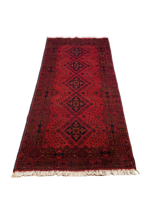 Terkaman Tribal Afghan Oriental Rug, size 2' 8" x 6' 3"  (C)