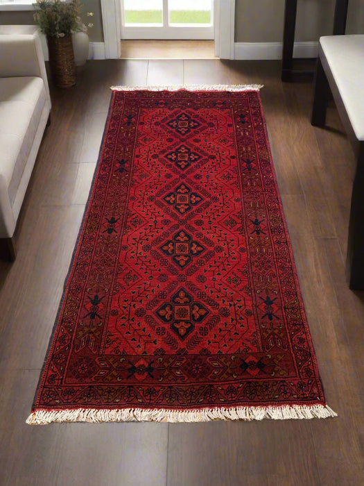 Terkaman Tribal Afghan Oriental Rug, size 2' 8" x 6' 3"  (C)