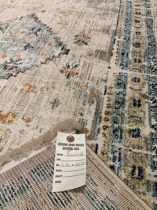 Persian-Inspired. Modern Defined. Turkish Made Rug, size 3' 2"x 12' 10"