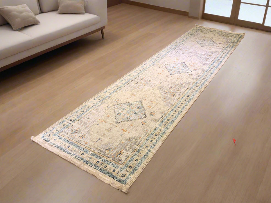 Persian-Inspired. Modern Defined. Turkish Made Rug, size 3' 2"x 12' 10"