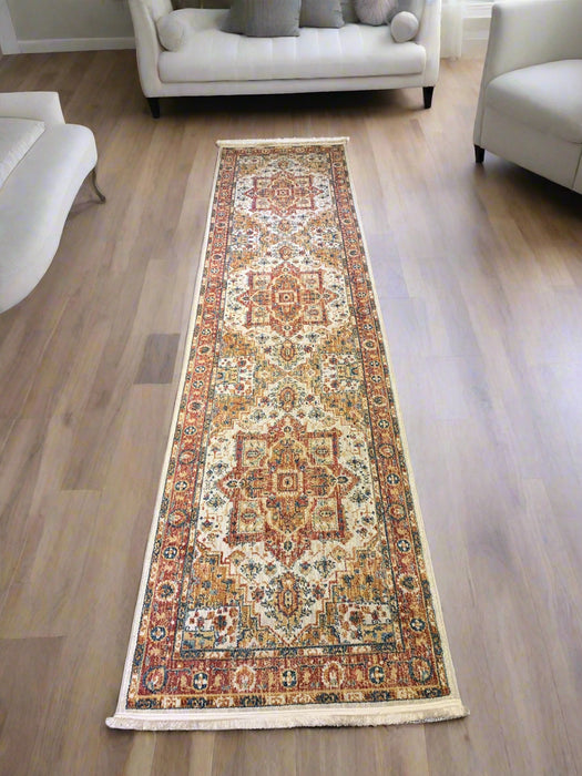 Persian-Inspired. Modern Defined. Turkish Made Rug, size 3' 2" x 13' 1"