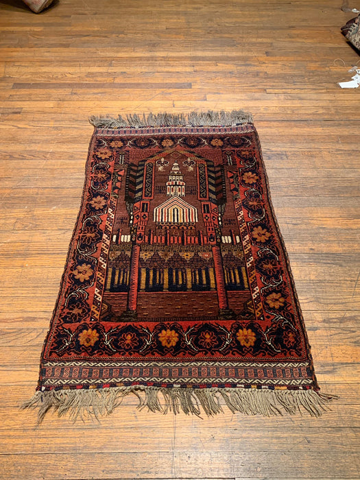 Terkaman Tribal Baluch Oriental Rug;  2' 6"x 4" (A)