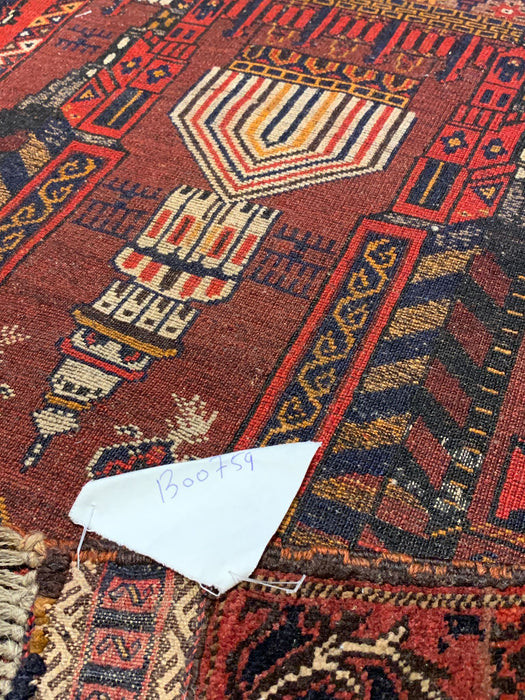 Terkaman Tribal Baluch Oriental Rug;  2' 6"x 4" (A)
