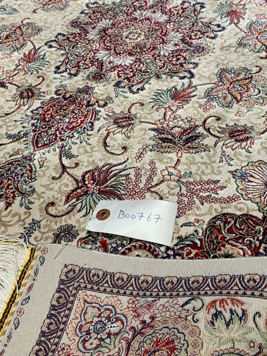 Exquisite 100% Silk Kashan Rug – Elegant and Luxurious, size 2' 6" x 4"