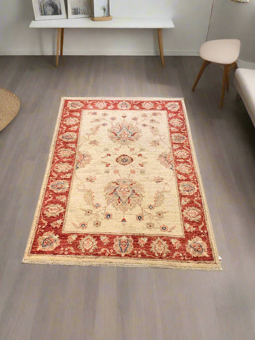 Hand-Knotted Sultanabad Vegetable-Dyed Wool Rug, 2' 8" x 3' 11" (K)