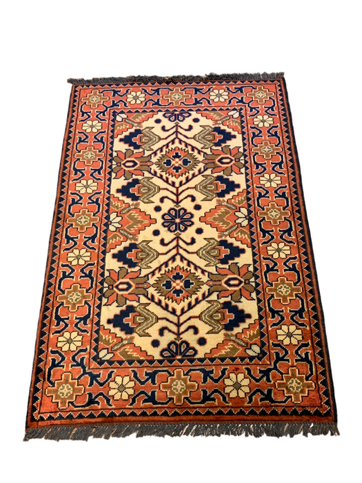 Terkaman Tribal Afghan Oriental Rug, size 2' 9" x 4' 3" (Q)