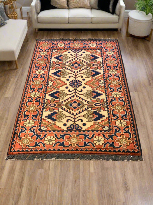 Terkaman Tribal Afghan Oriental Rug, size 2' 9" x 4' 3" (Q)