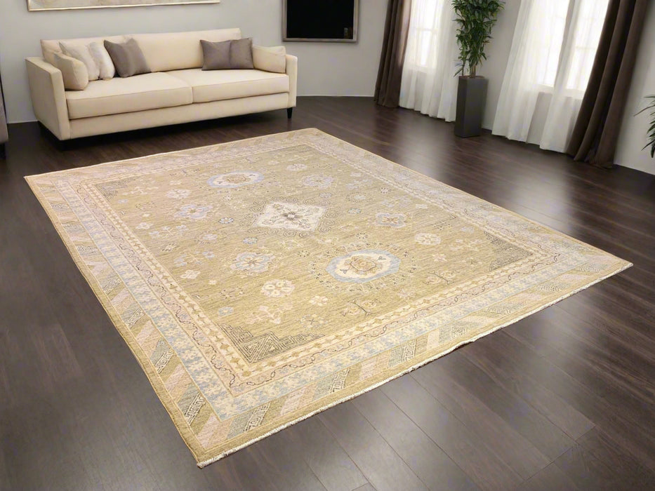 Khotan Pomegranate design Oriental Rug, 8' 1" x 9' 10" (D)