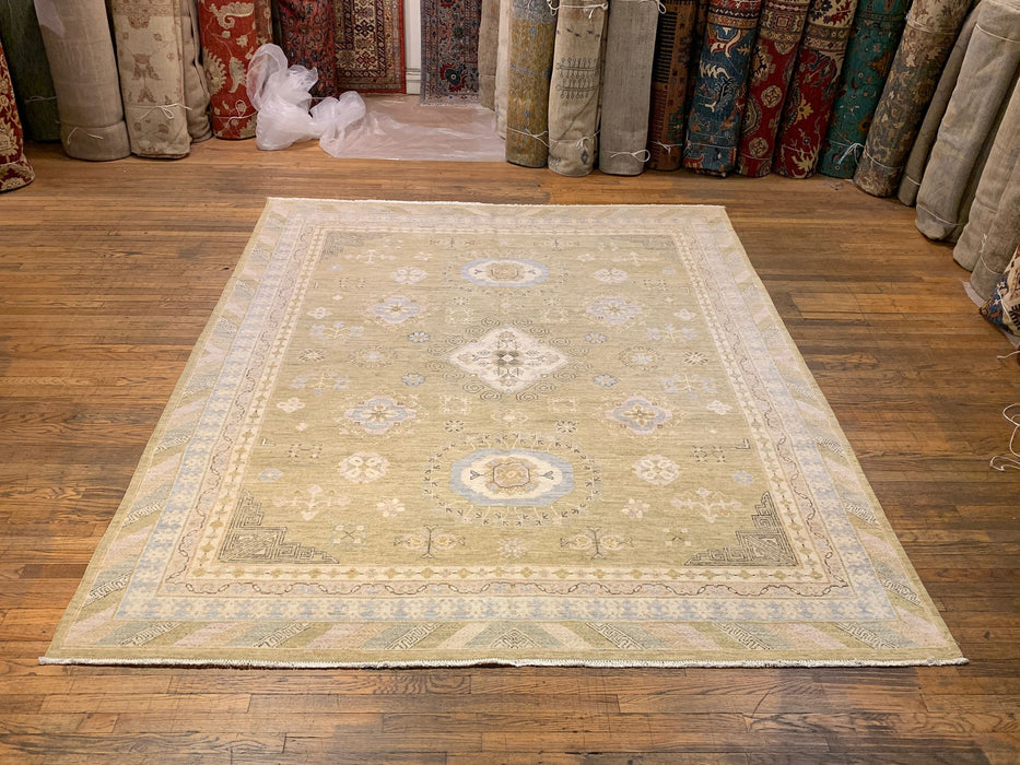 Khotan Pomegranate design Oriental Rug, 8' 1" x 9' 10" (D)