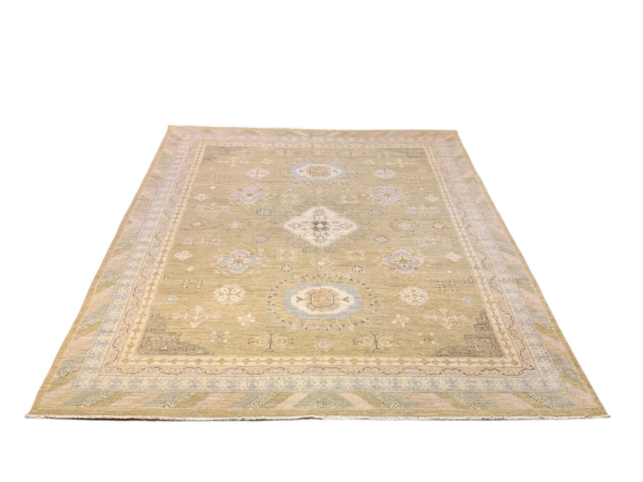 Khotan Pomegranate design Oriental Rug, 8' 1" x 9' 10" (D)