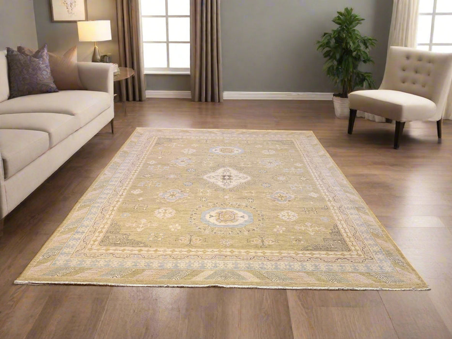 Khotan Pomegranate design Oriental Rug, 8' 1" x 9' 10" (D)