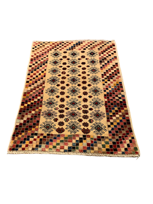 Hand-Knotted Sultanabad Vegetable-Dyed Wool Rug, 2' 7" x 4" (K)
