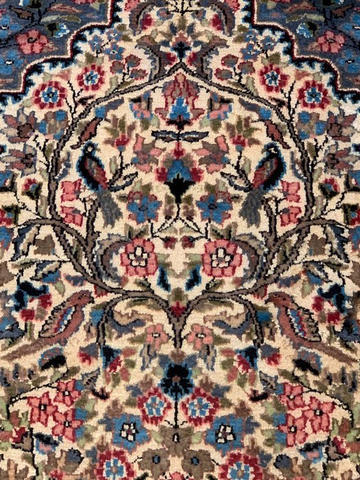 Hand-Knotted Pakistan Kashmiri Silk Wool Blend Rug, size 2' 7" x 4" (E)