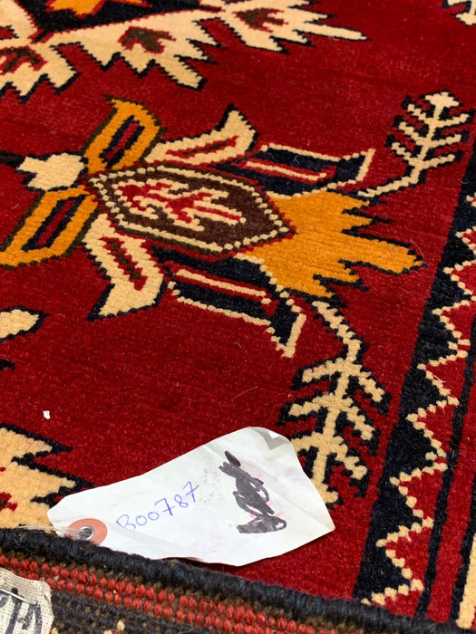 Terkaman Tribal Afghan Oriental Rug, size 2' 10" x 4' 4" (Q)