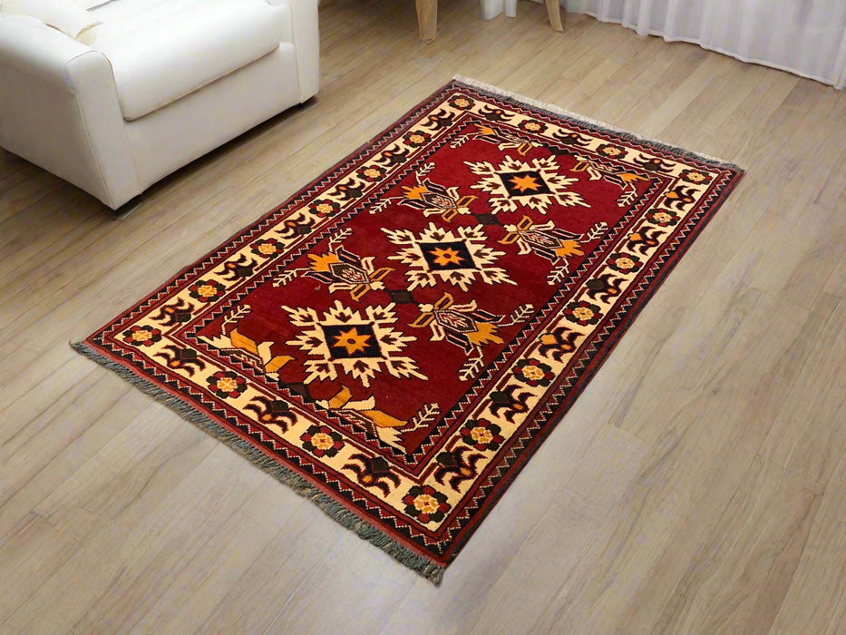 Terkaman Tribal Afghan Oriental Rug, size 2' 10" x 4' 4" (Q)