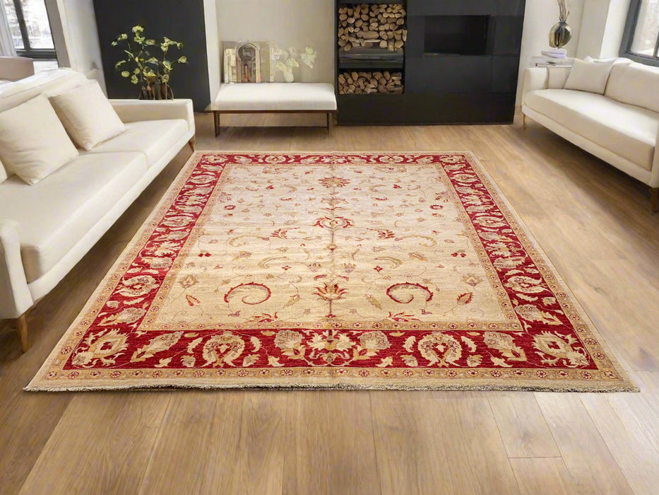 Hand-Knotted Sultanabad Vegetable-Dyed Wool Rug, 8' x 10' (K)
