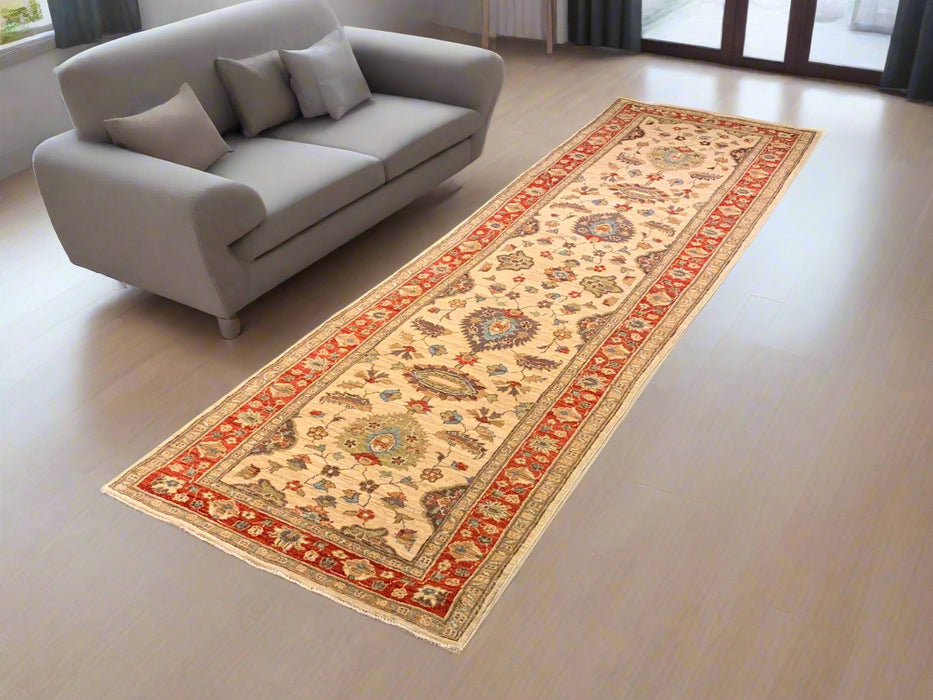 Hand-Knotted Sultanabad Vegetable-Dyed Wool Rug Size ; 2' 9" x 9' 7"