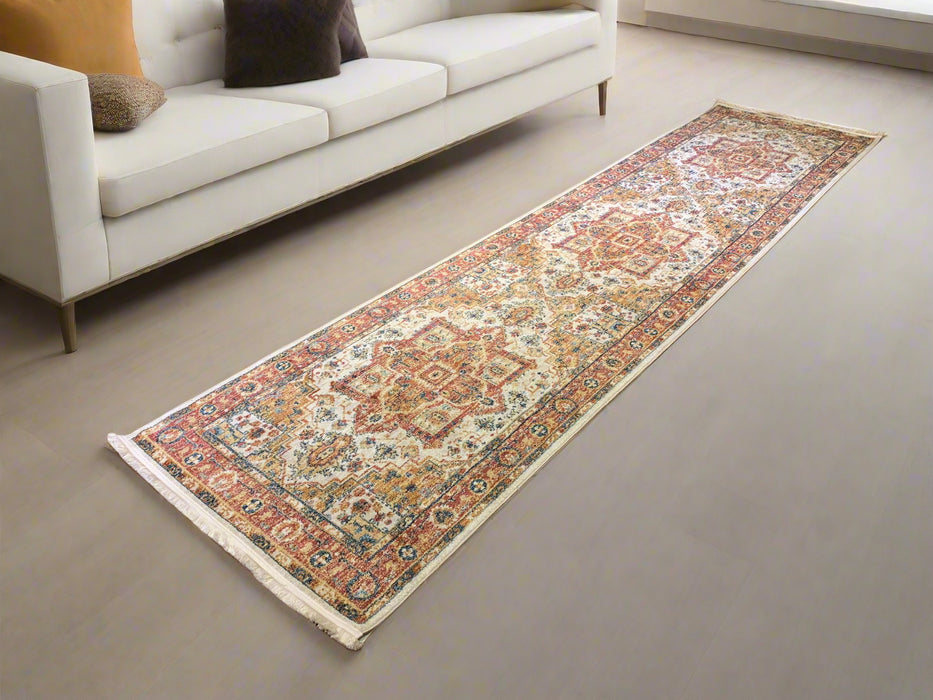 Persian-Inspired. Modern Defined. Turkish Made Rug, size 3' 2" x 13' 1"