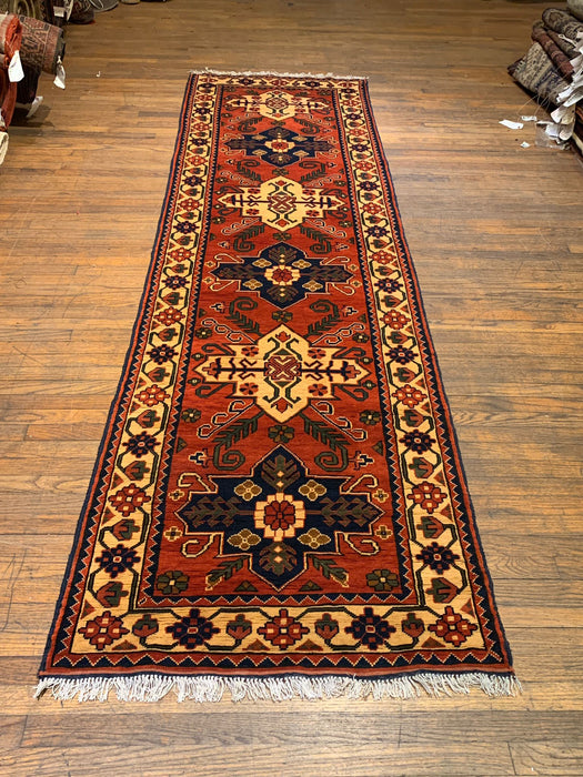 Terkaman Tribal Afghan Oriental Rug, size 3' x 7' 8" (Q)