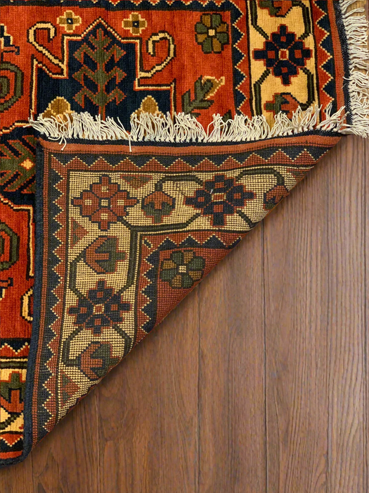 Terkaman Tribal Afghan Oriental Rug, size 3' x 7' 8" (Q)