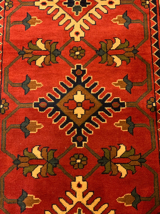 Terkaman Tribal Afghan Oriental Rug, size 3' x 7' 8" (Q)