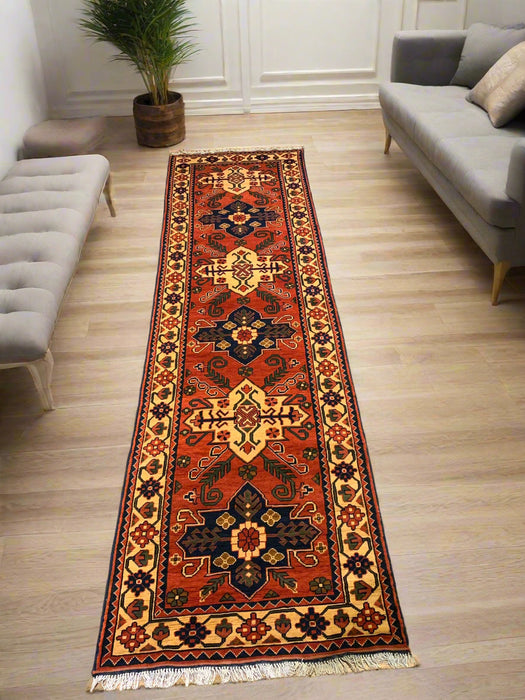 Terkaman Tribal Afghan Oriental Rug, size 3' x 7' 8" (Q)