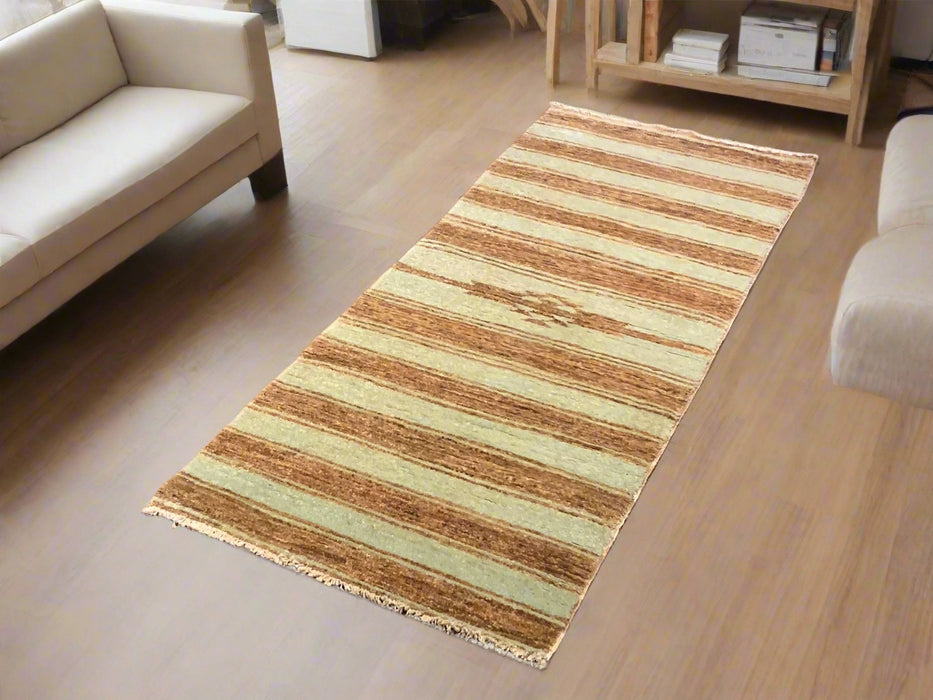 Hand-Knotted Sultanabad Vegetable-Dyed Wool Rug, 2' 2" x 6' (K)