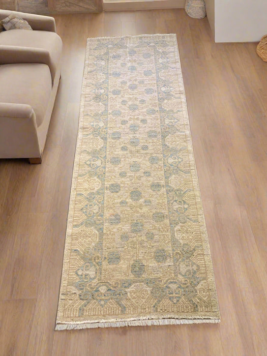 Khotan Pomegranate design Oriental Rug, 2' 8" x 8" (D)