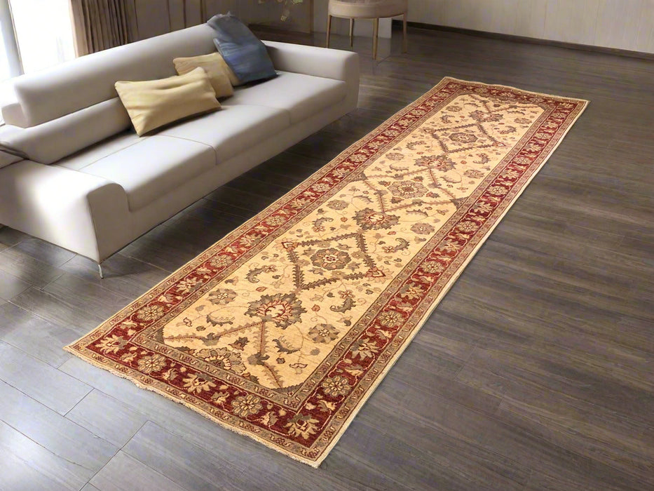 Hand-Knotted Sultanabad Vegetable-Dyed Wool Rug, 2' 10" x 9' 9" (K)