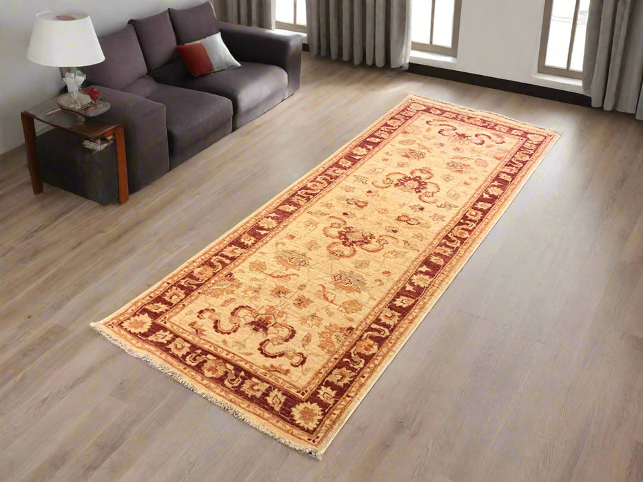 Hand-Knotted Sultanabad Vegetable-Dyed Wool Rug, 2' 8" x 7' 6" (K)