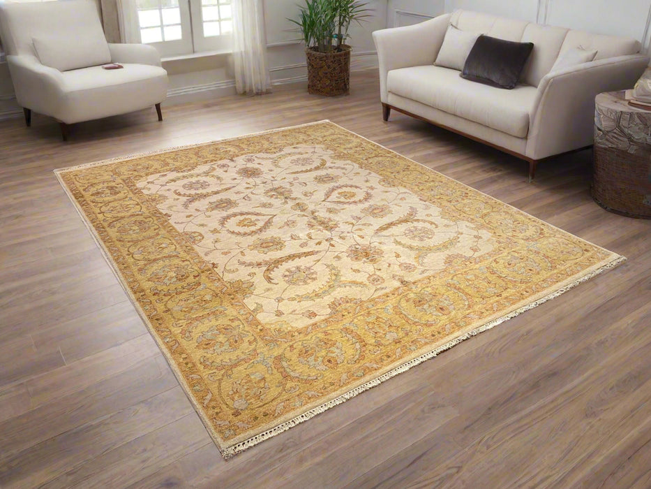 Hand-Knotted Sultanabad Vegetable-Dyed Wool Rug, 8' x 9' 8" (K)