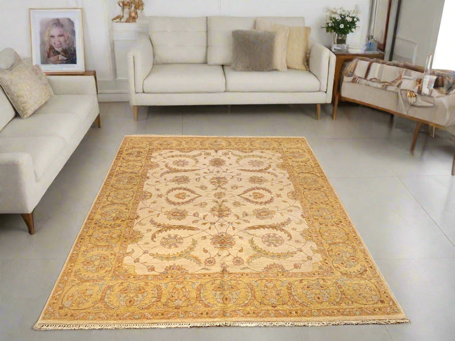 Hand-Knotted Sultanabad Vegetable-Dyed Wool Rug, 8' x 9' 8" (K)