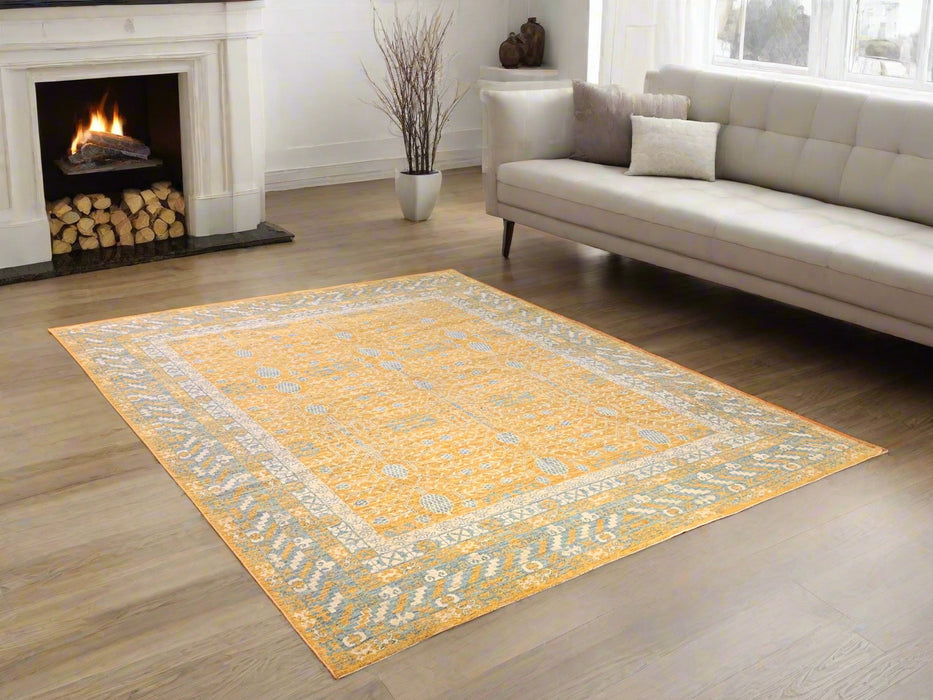 Khotan Pomegranate design Oriental Rug, 8' x 10' (D)