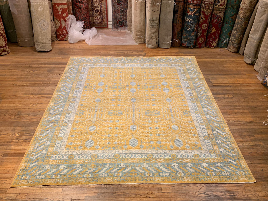 Khotan Pomegranate design Oriental Rug, 8' x 10' (D)