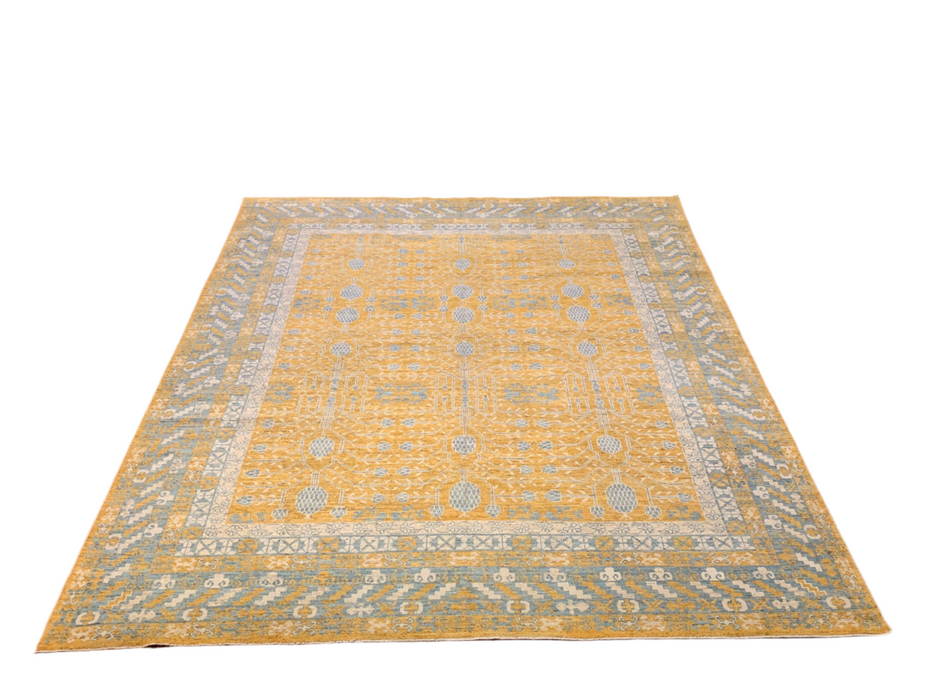 Khotan Pomegranate design Oriental Rug, 8' x 10' (D)