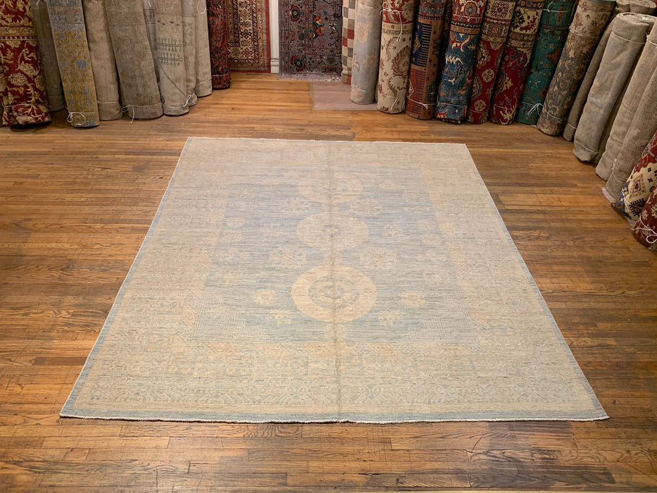 Khotan Pomegranate design Oriental Rug, 8' 1" x 9' 10" (D)