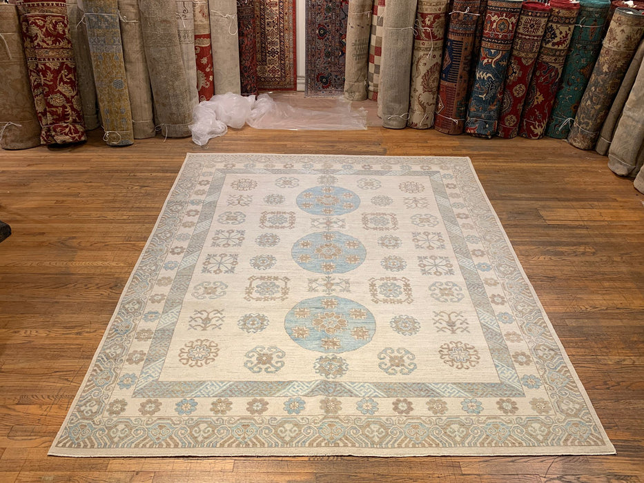 Khotan Pomegranate design Oriental Rug, 8' 1" x 10' 1" (D)