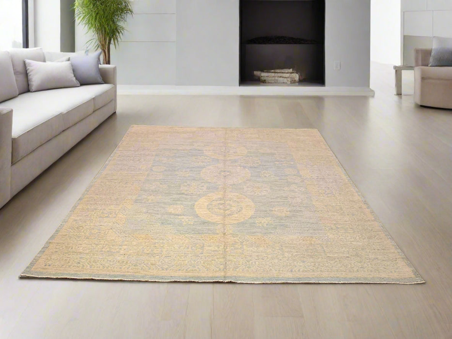 Khotan Pomegranate design Oriental Rug, 8' 1" x 9' 10" (D)