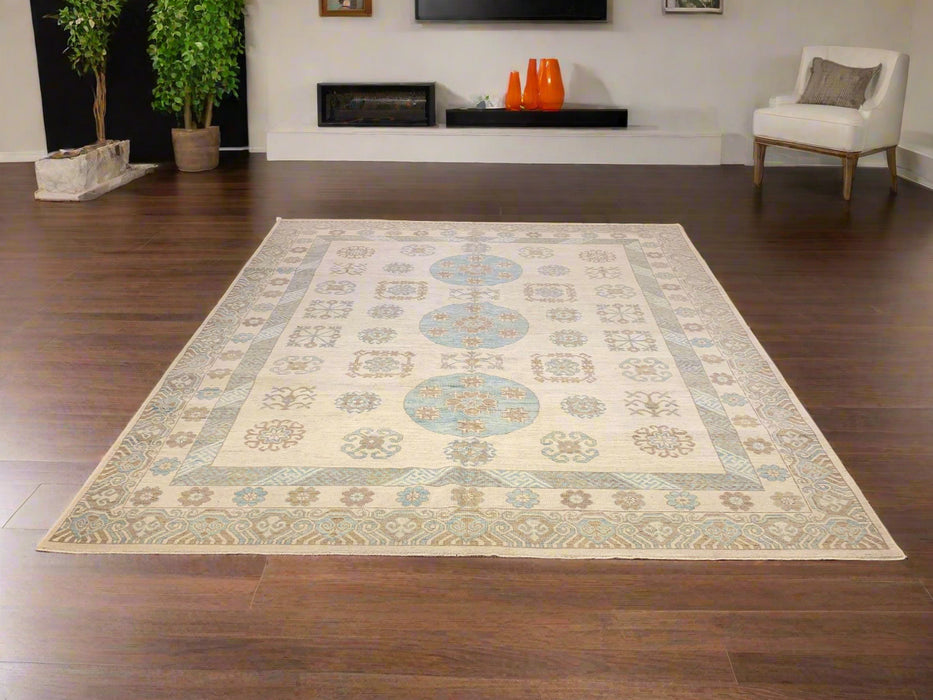 Khotan Pomegranate design Oriental Rug, 8' 1" x 10' 1" (D)